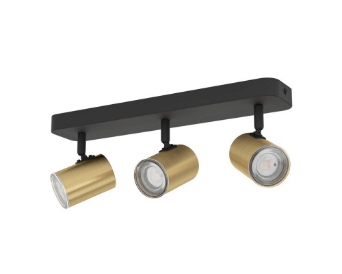 300585 Спот CONSUMA 1, 3X5W(GU10), IP44,сталь, черный, латунь состаренный