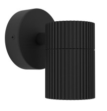 902037 Уличн светодиод свет-к настенный TOMELLOSO, 1X28W(GU10), IP44, алюминий, черн, стекло, прозрачн