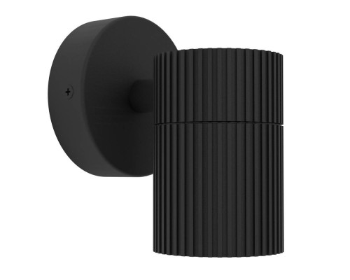 902037 Уличн светодиод свет-к настенный TOMELLOSO, 1X28W(GU10), IP44, алюминий, черн, стекло, прозрачн