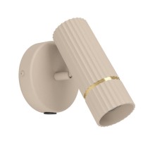 901153 Светод бра CAMINIA, 1х5W (GU10-LED), 345lm, L110, H155, A140, сталь, песочный, брашированная латунь