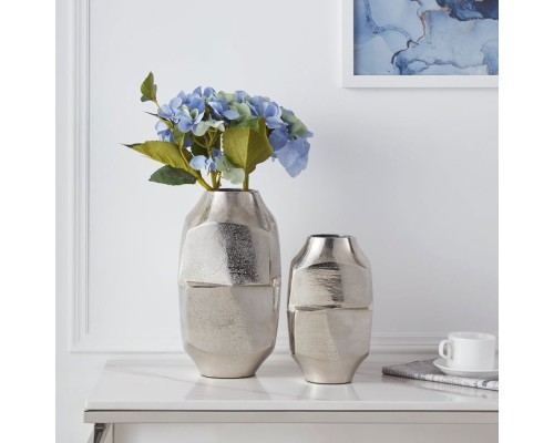 421041 Ваза декоративная ABUCAY, L135, B90, H225, алюминий, цвет никель