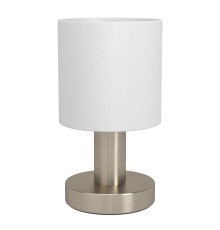 31841 Настольная лампа MONTETTO, 1X40W(E14), сталь, никель матовый, белый