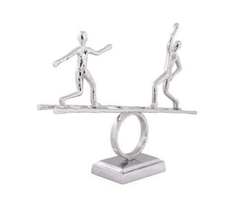 429741 Фигурка декоративная ZADIWIN, L485, B100, H350, алюминий, никель