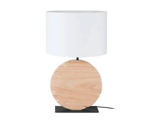 39916 Настольная лампа CONTESSORE, 1X40W (E27), H635, сталь, дерево, черный, коричневый / текстиль,