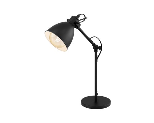 Настольная лампа Eglo Priddy 49469 черный, белый E27 40 Вт