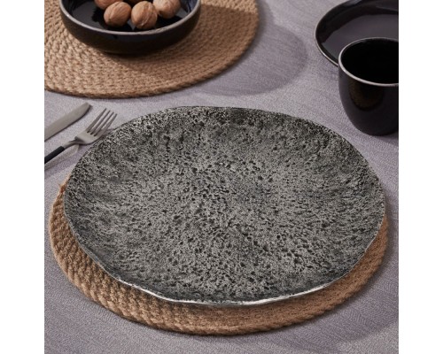 427038 Тарелка декоративная FORLEYET, H20, ?345, алюминий, цвет никель-античный