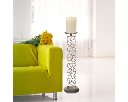 422254 Подсвечник INASHIKI, H657, ?180, алюминий, цвет никель