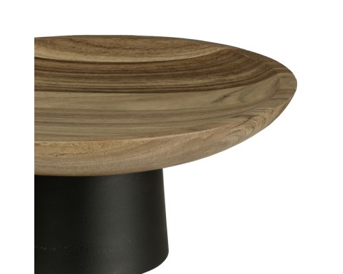 427612 Чаша декоративная HOLZ, ?220, H90, дерево/сталь, черный