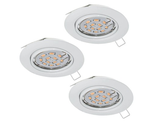 75349 Комплект светодиод. встраив. светильников EINBAUSPOT LED, 3x5W (GU10), 87х87, сталь, белый