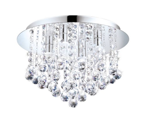 94878 Светодиодный потолочный светильник ALMONTE, 4х2,5W (G9), ?350, H230, IP44, сталь, хром/стекло, х