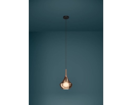 390438 Подвес ALMOSTER, 1X28W(E27), ?250, сталь, черный, медный