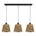 44073 Подвесной светильник LAVISTER, 3х60W (E27), L910, B210, H1100, сталь черный / бумага, натураль
