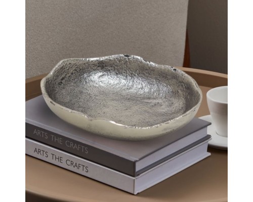 427041 Чаша декоративная FORLEYET, L135, B100, H30, алюминий, цвет никель-античный