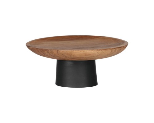 427612 Чаша декоративная HOLZ, ?220, H90, дерево/сталь, черный