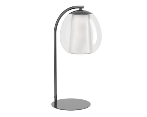 390461 Светодиодная настольная лампа с регулировкой цветовой температуры MENORCA, 1X5,5W 1X1,6W(LED) ,2200-6500K, 600lm, сталь, никель черный, белый