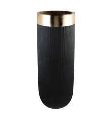 428194 Ваза декоративная SKHIRA, ?460, H-1200, стекловолокно, черный, золото