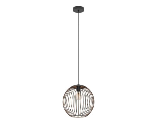 901868 Подвес ALMANZORA, 1X60W(E27), сталь, черный, медный