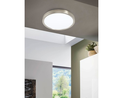 99221 Светодиодный накладной светильник FUEVA 5, 20W (LED), ?285, H28, 2300lm, 3000K, сталь, никель ма