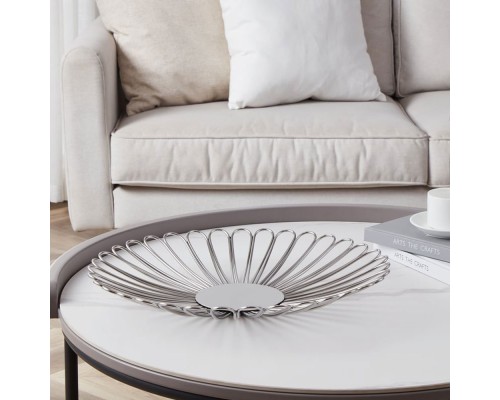 427018 Тарелка декоративная UEDA, H175, ?405, сталь, цвет хром