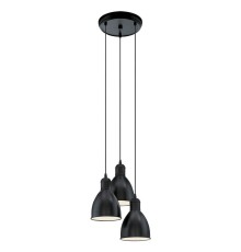 Подвесной светильник Eglo Priddy 49465 черный, белый E27 60 Вт
