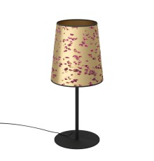 390294 Настольная лампа CASTUERA, 1X25W (E27), H470, сталь, черный / бумага с розовыми лепестками, з