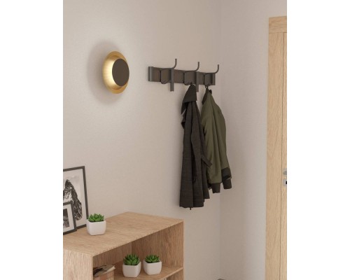 900988 Светодиодное бра TOCINA, 1х11W (LED), 1300lm, 3000K, A60, ?240, сталь, черный, брашированная