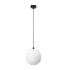 900511 Подвесной потолочный светильник RONDO 3, 1x40W, E27, H1100, ?300, сталь, черный/матовое опаловое стекло, белый