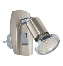 902364 Светодиодный бра в розетку MINI 4, 1X2,8W(GU10), сталь, никель мат, хром