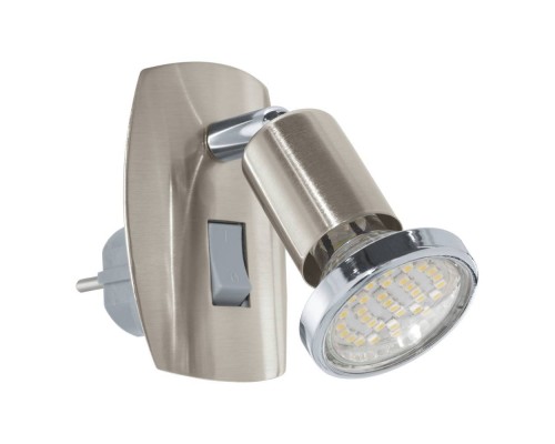 902364 Светодиодный бра в розетку MINI 4, 1X2,8W(GU10), сталь, никель мат, хром