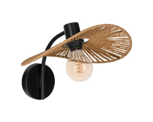 31964 Бра SIRUELA, 1х40W (E27), L365, А350, H250, сталь черный / бумага, натуральный