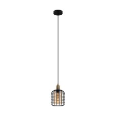 43527 Подвесной потолочный светильник (люстра) CHISLE, 1Х40W, E27, H1100, ?165, сталь/стекло, черный