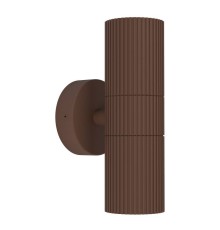 902041 Уличн светодиод свет-к настенный TOMELLOSO, 2X28W(GU10), IP44, алюминий, коричн, стекло, прозрачн