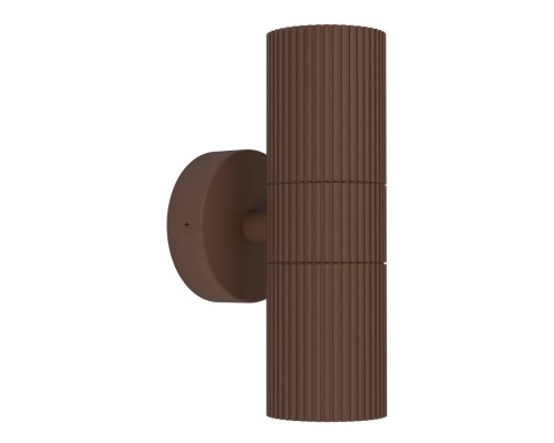 902041 Уличн светодиод свет-к настенный TOMELLOSO, 2X28W(GU10), IP44, алюминий, коричн, стекло, прозрачн