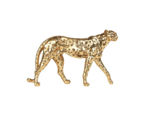 429707 Фигурка Леопард MENJANGAU, L280, B100, H170, полирезин, золото