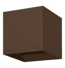 901066 Уличное бра CALPINO 3, 2X2,8W (LED), 3000K, 840lm, IP54, L100, H100, A100, литой алюминий, коричневый/прозрачное стекло