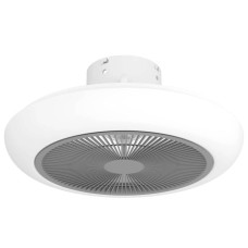 35093 Вентилятор потолочный со светильником SAYULITA, 3X8,5W(LED), ?455, пластик, белый, серый/ акрил, молочный