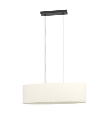 901261 Подвес FEBRES, 2х60(E27), сталь, черный, текстиль, белый