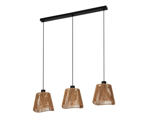 44073 Подвесной светильник LAVISTER, 3х60W (E27), L910, B210, H1100, сталь черный / бумага, натураль