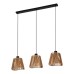 44073 Подвесной светильник LAVISTER, 3х60W (E27), L910, B210, H1100, сталь черный / бумага, натураль