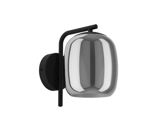 901723 Бра CIAMPINO, 1X28W(E27), сталь, черный/стекло с напылением, серый