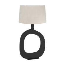 390424 Настольная лампа DIEZMA, 1X60W(E27), ?450, сталь, черный, натуральный