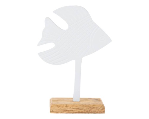 427384 Фигурка Рыба AMOATSY L150, B70, H220 алюминий, дерево белый, натуральный