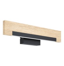 901738 Светодиодное бра CAMACHO, 1х9,6W(LED), L440, H105, А75,1050lm, сталь, дерево, черный, коричн./пластик