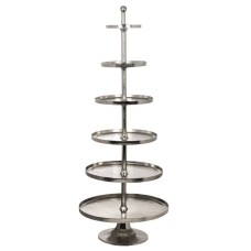 427652 Блюдо-этажерка декоративное  BABIRIK H2060 алюминий, хром