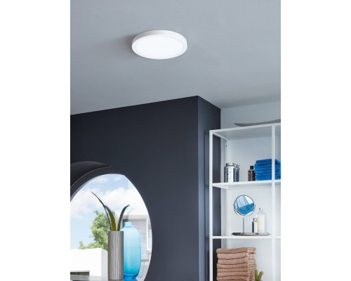 99216 Светодиодный накладной светильник FUEVA 5, 17W (LED), ?210, H28, 2000lm, 3000K, сталь, белый/п