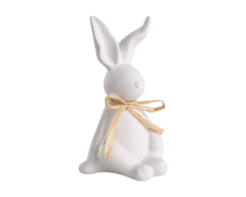 427904 Статуэтка Заяц GOPENG,L80,B70,H145,фарфор,белый