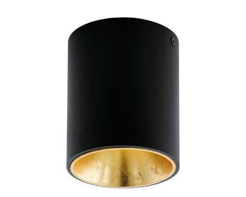 Потолочный светильник Eglo Polasso ф100 мм 94502 черный, золото LED 3,3 Вт 3000K