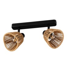 44129 Спот KEELBY, 2X40W(E14), сталь, черный, натуральный