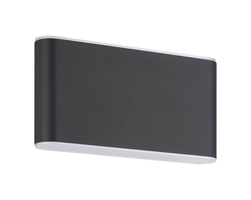 901026 Уличное бра GRUTTI, 2X6W (LED), 3000K, 4000K, 6500K, 850lm, IP65, L175, H90, A50, алюминий, антрацитовый/пластик полупрозрачный