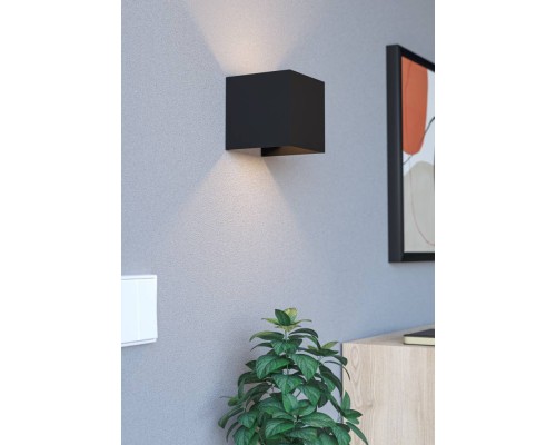 74115 Аккум настен свет-к  с датчиком движения  RINCINE, H100, 2,2W(LED), IP44, 4000K, 270lm, пластик, черный